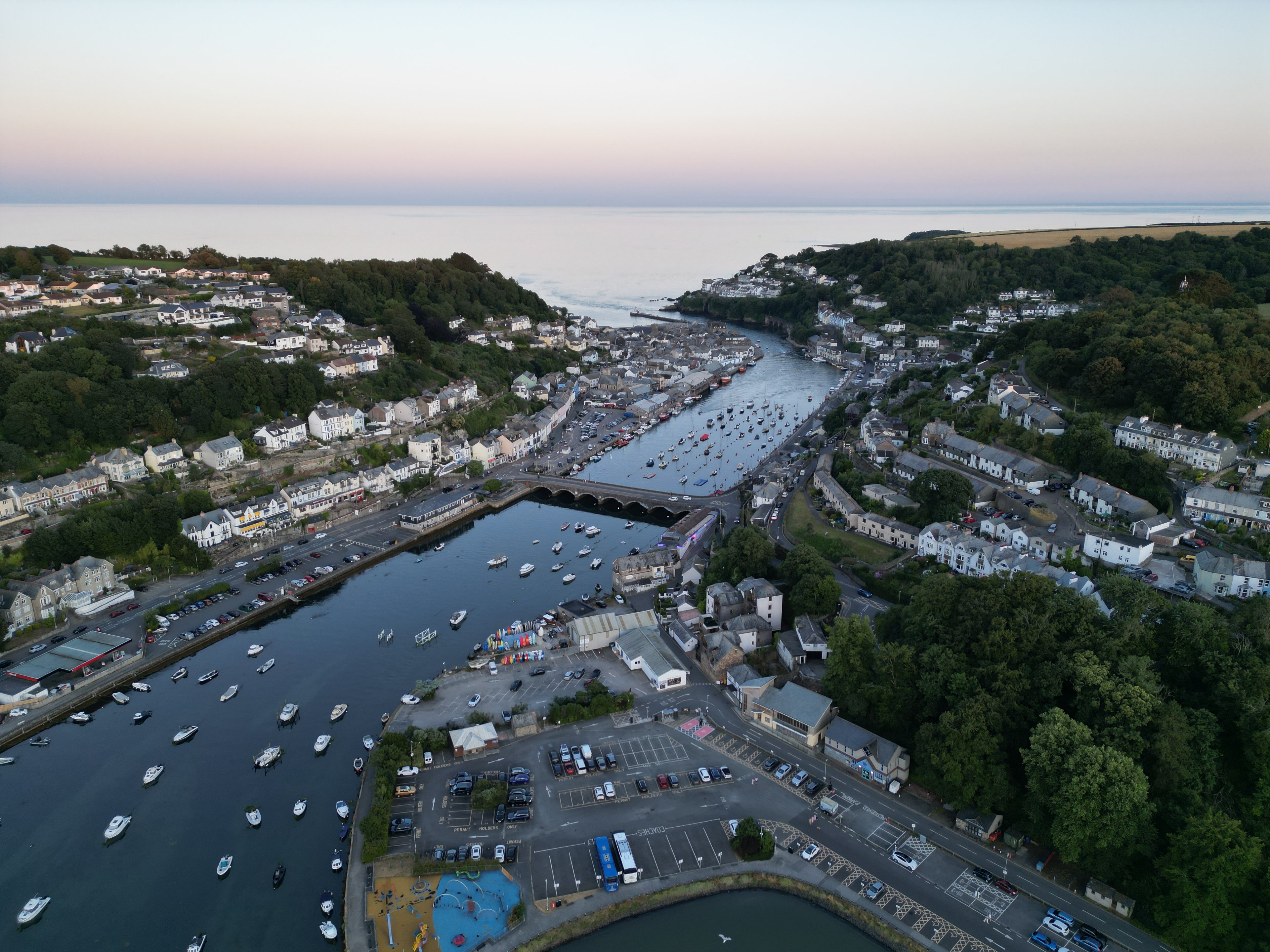 Looe Harbour at Dusk